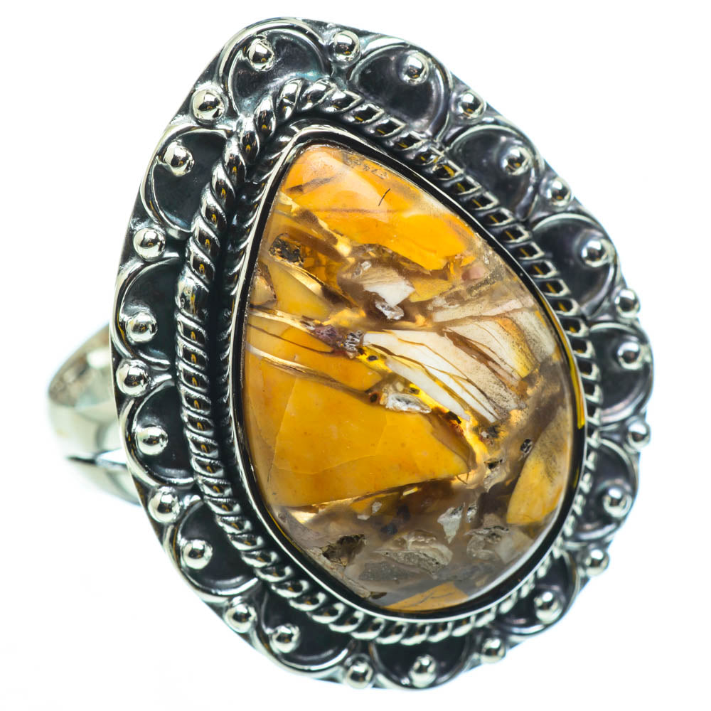 Brecciated Mookaite Rings handcrafted by Anasilvercos - RING29877