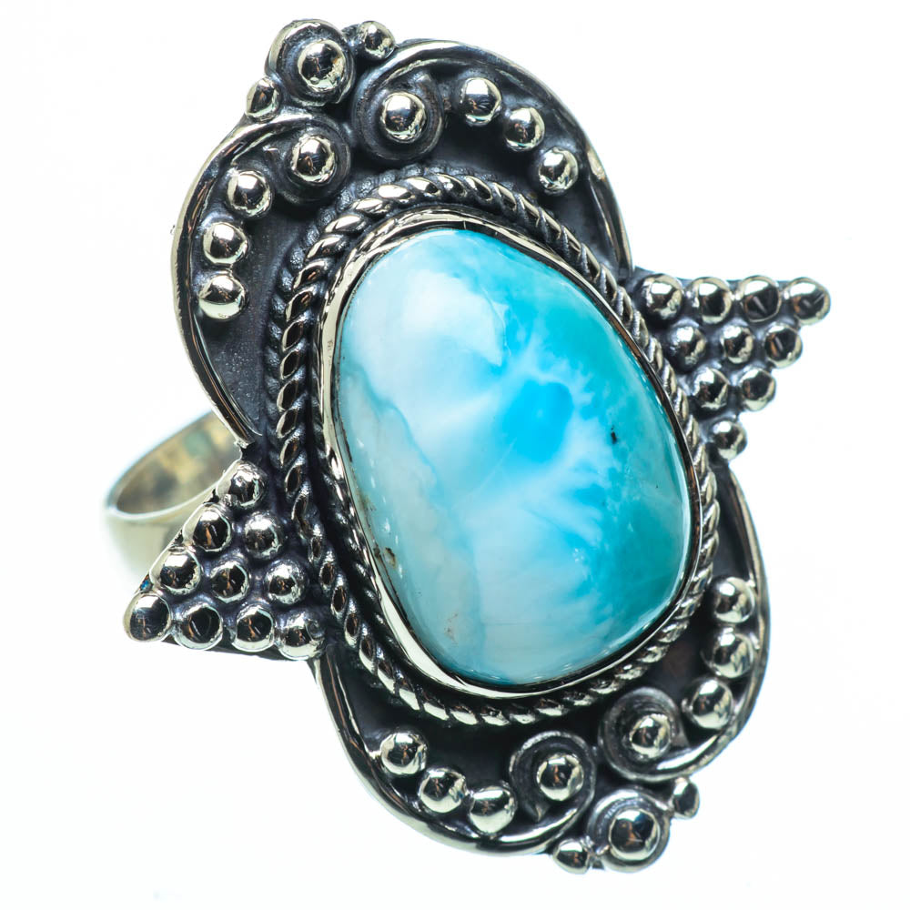 Larimar Rings handcrafted by Anasilvercos - RING30044