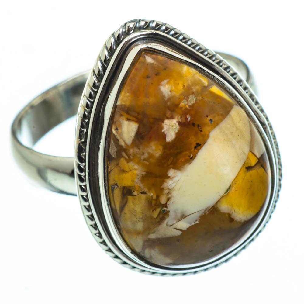 Peanut Wood Jasper Rings handcrafted by Anasilvercos - RING30078