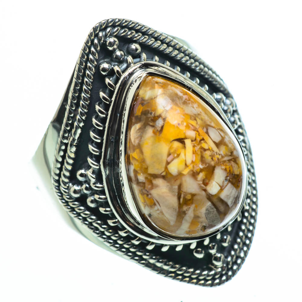 Brecciated Mookaite Rings handcrafted by Anasilvercos - RING30101