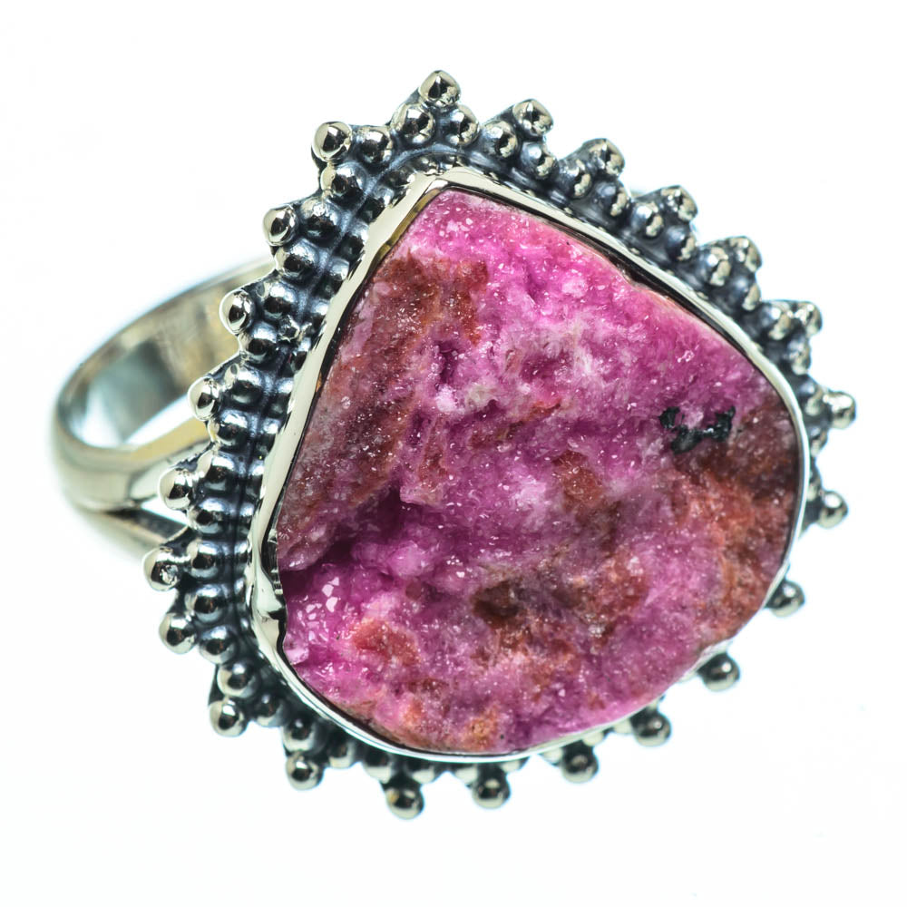 Cobalto Calcite Druzy Rings handcrafted by Anasilvercos - RING30124