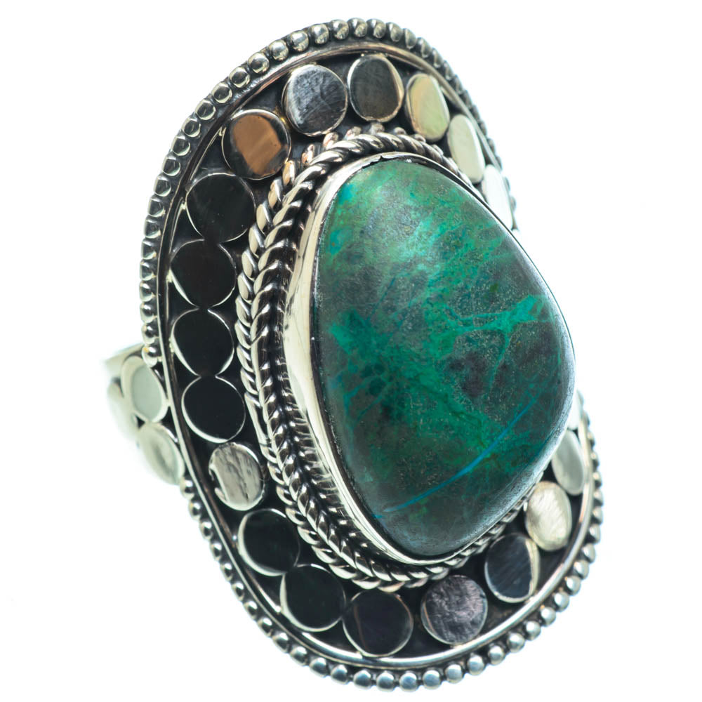 Chrysocolla Rings handcrafted by Anasilvercos - RING30241