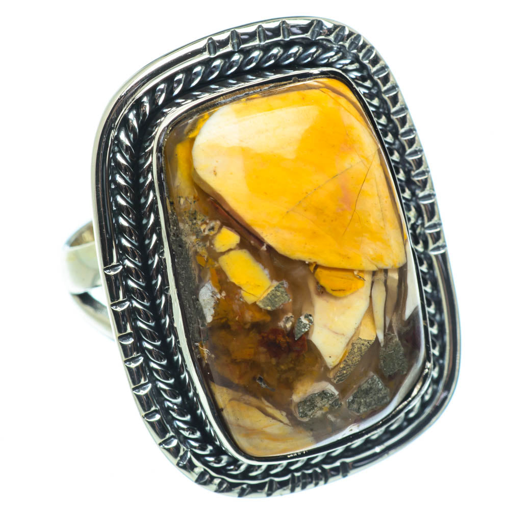 Brecciated Mookaite Rings handcrafted by Anasilvercos - RING30249