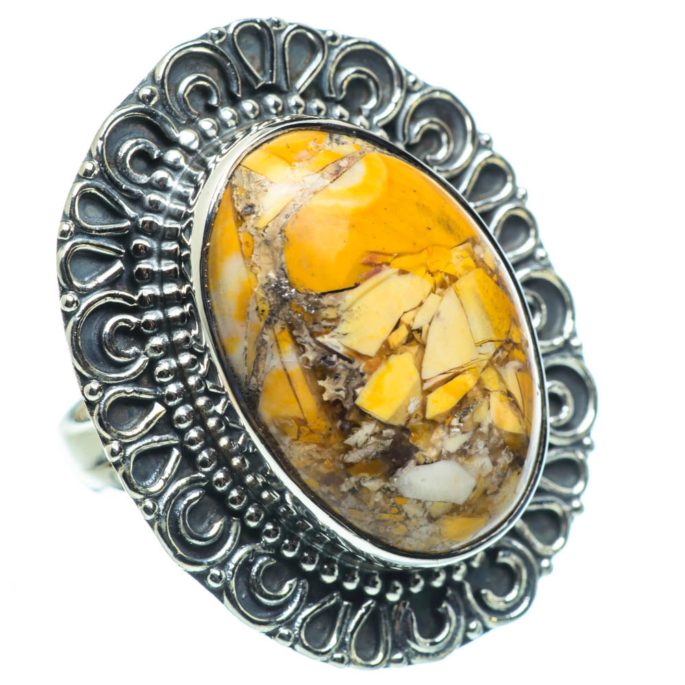 Brecciated Mookaite Rings handcrafted by Anasilvercos - RING30285