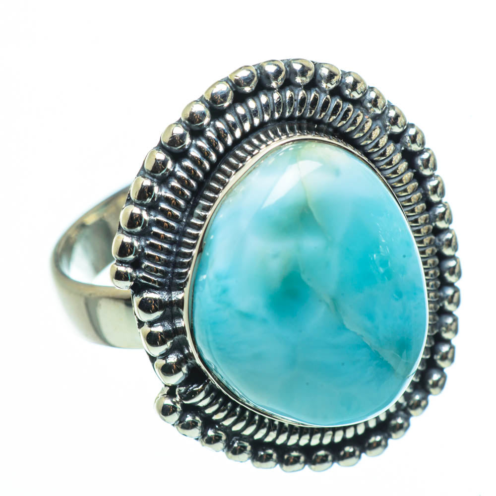 Larimar Rings handcrafted by Anasilvercos - RING30557