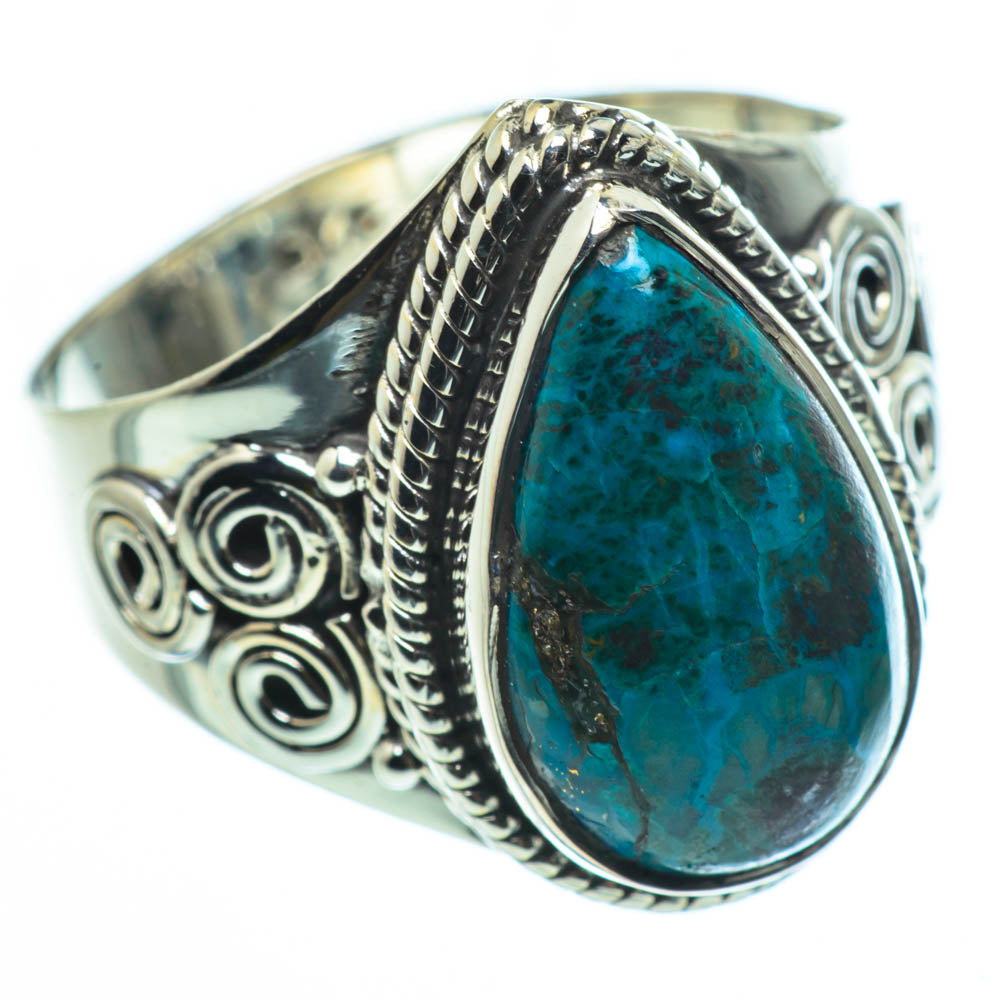 Chrysocolla Rings handcrafted by Anasilvercos - RING30559