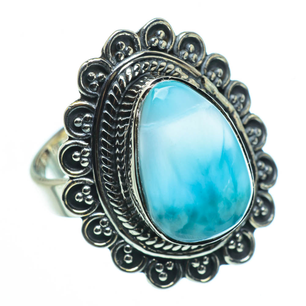 Larimar Rings handcrafted by Anasilvercos - RING30579