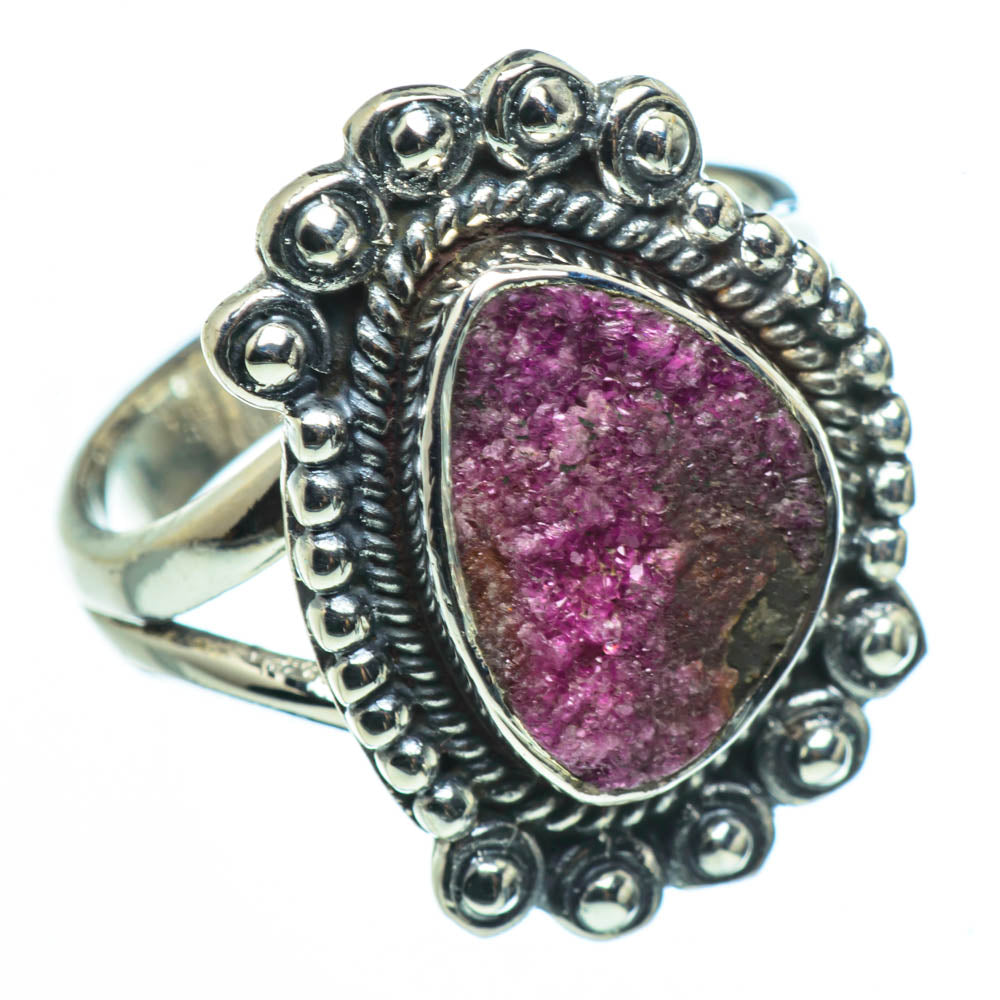 Cobalto Calcite Druzy Rings handcrafted by Anasilvercos - RING30589