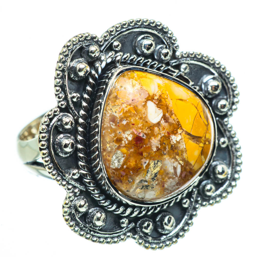 Brecciated Mookaite Rings handcrafted by Anasilvercos - RING30672