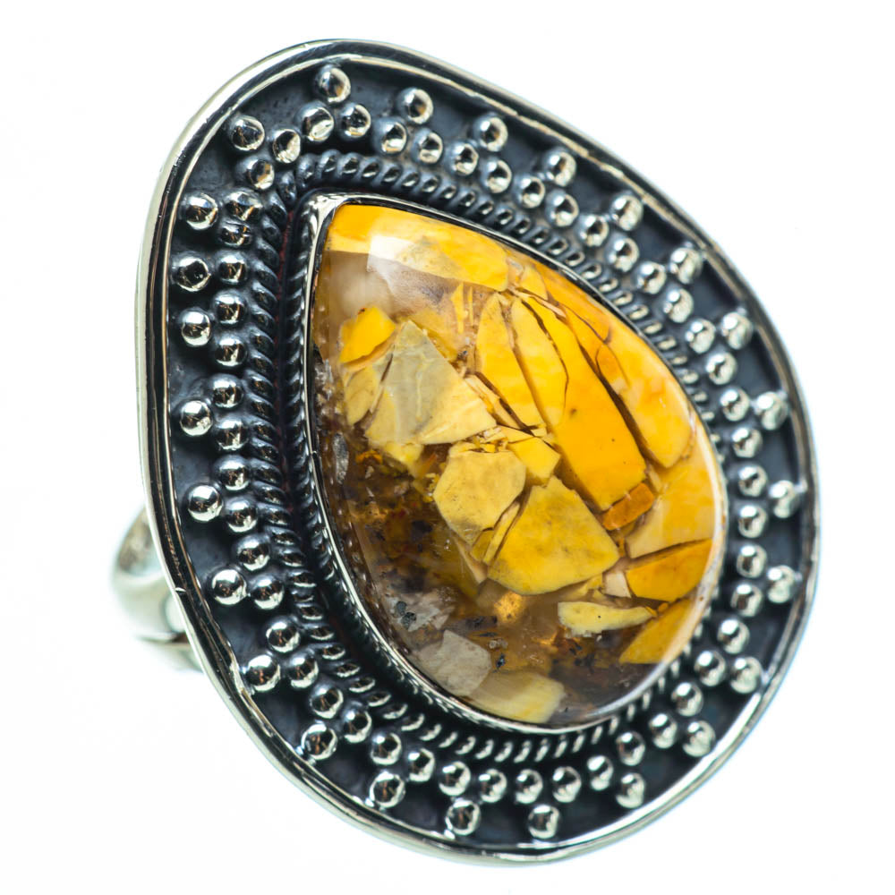 Brecciated Mookaite Rings handcrafted by Anasilvercos - RING30767