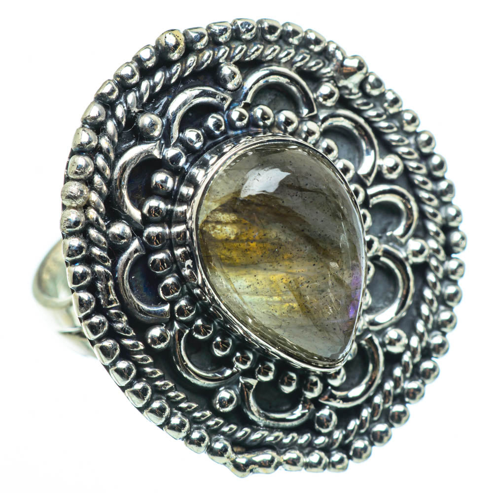 Labradorite Rings handcrafted by Anasilvercos - RING30774 - Photo 2