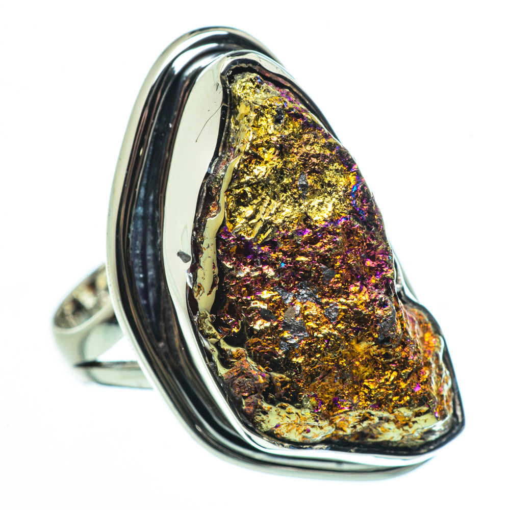 Spectro Pyrite Druzy Rings handcrafted by Anasilvercos - RING30797