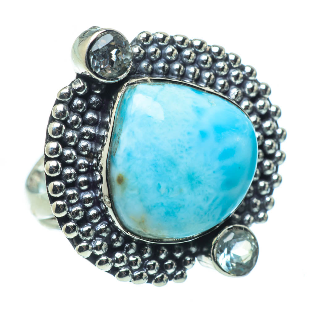 Larimar Rings handcrafted by Anasilvercos - RING30864