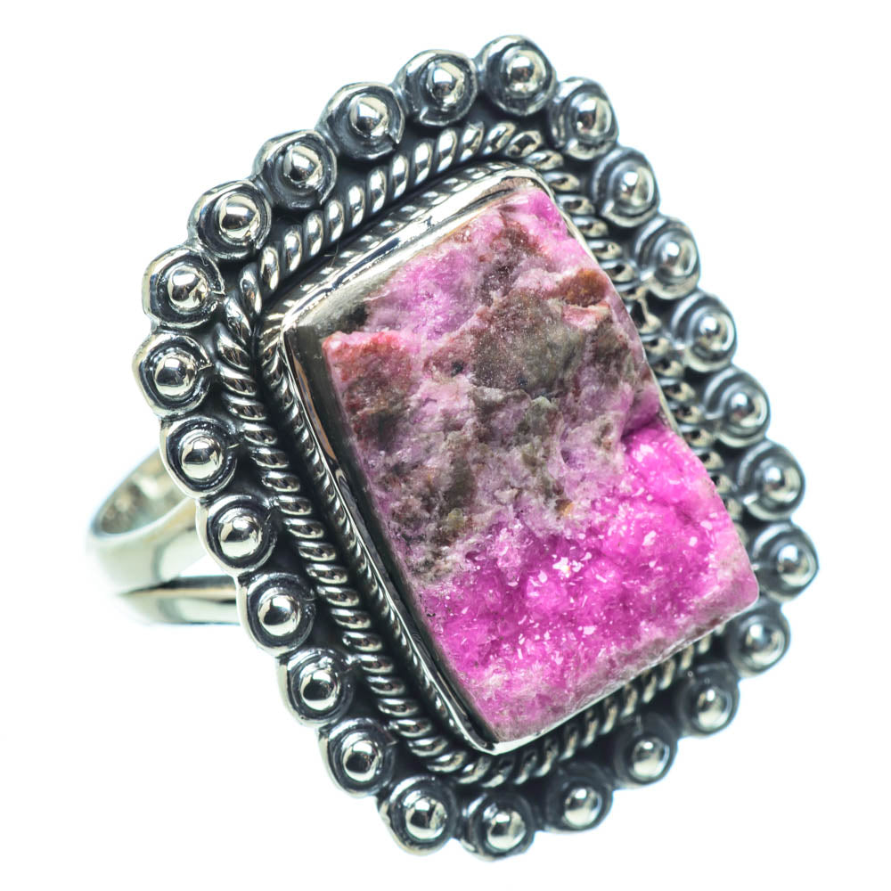 Cobalto Calcite Druzy Rings handcrafted by Anasilvercos - RING30984