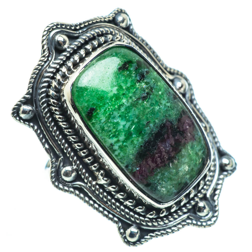 Ruby Zoisite Rings handcrafted by Anasilvercos - RING31064