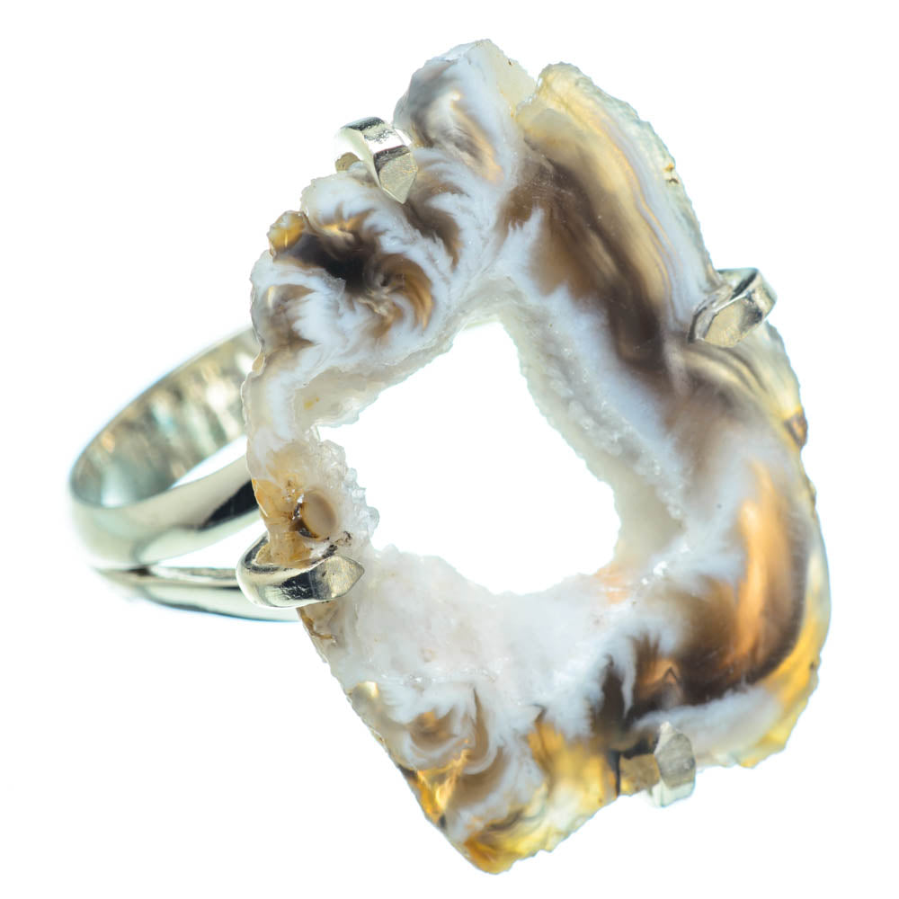 Coconut Geode Slice Rings handcrafted by Anasilvercos - RING31072