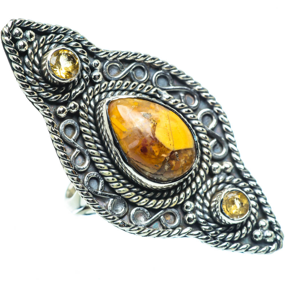 Brecciated Mookaite Rings handcrafted by Anasilvercos - RING31114