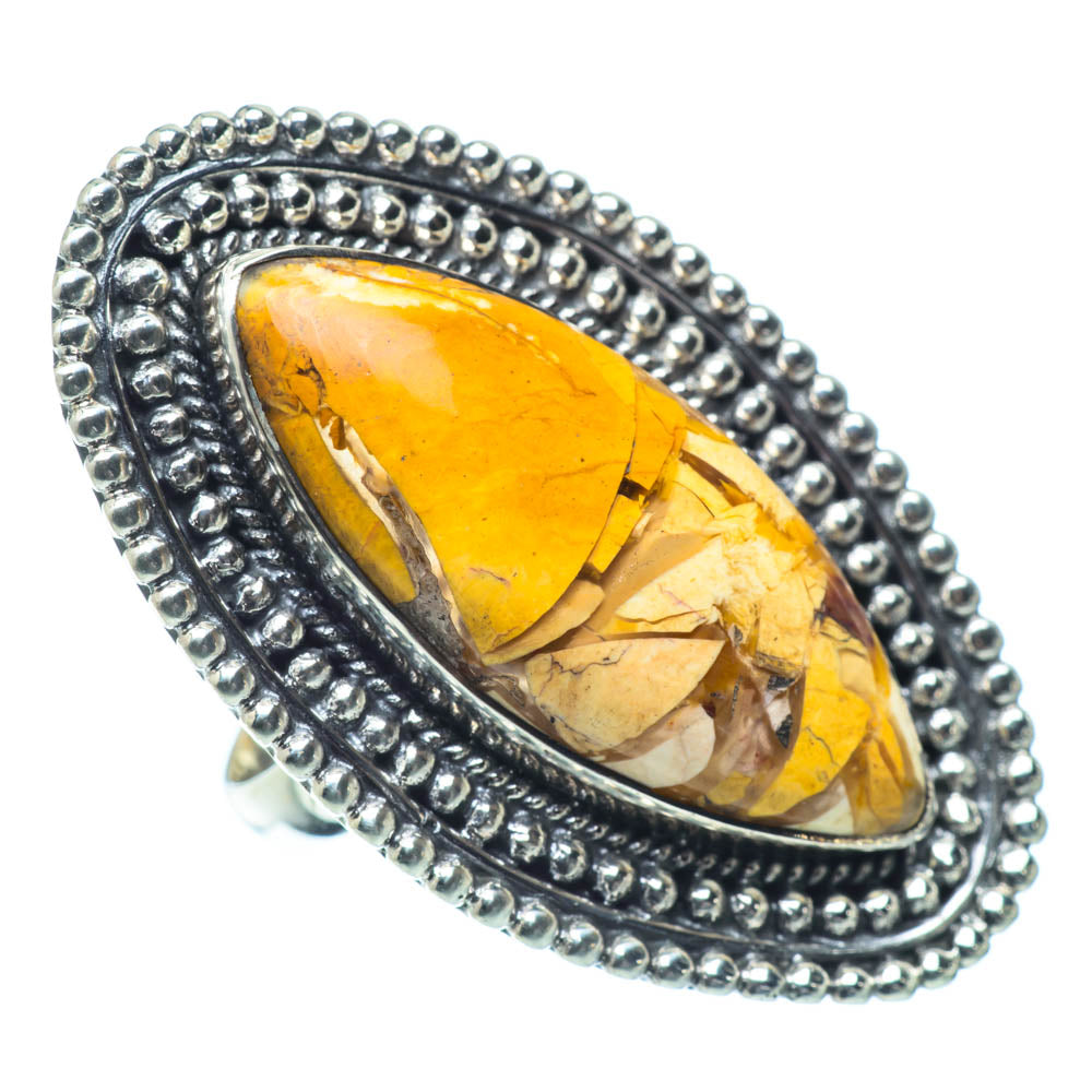 Brecciated Mookaite Rings handcrafted by Anasilvercos - RING31492