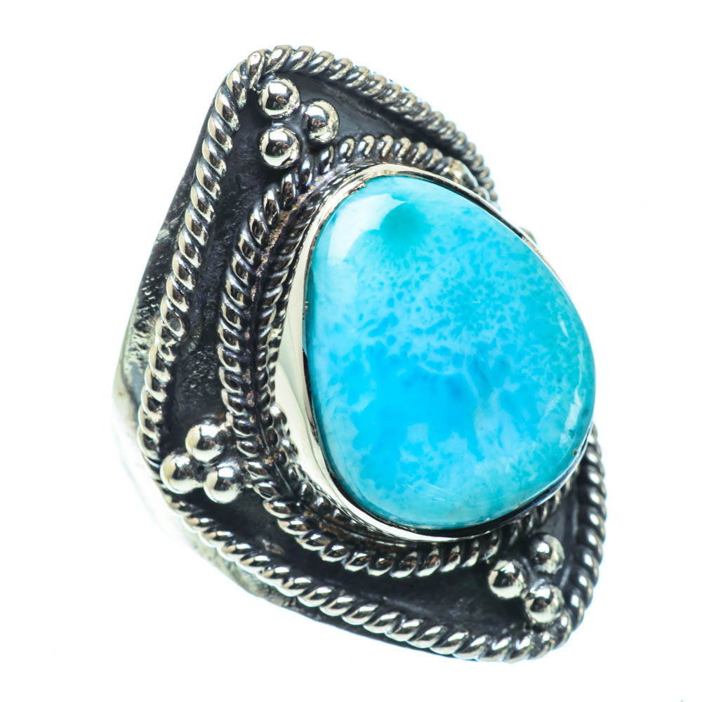 Larimar Rings handcrafted by Anasilvercos - RING31834