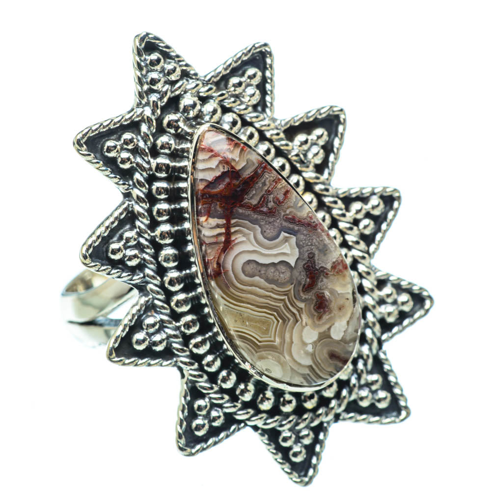 Laguna Lace Agate Rings handcrafted by Anasilvercos - RING31889