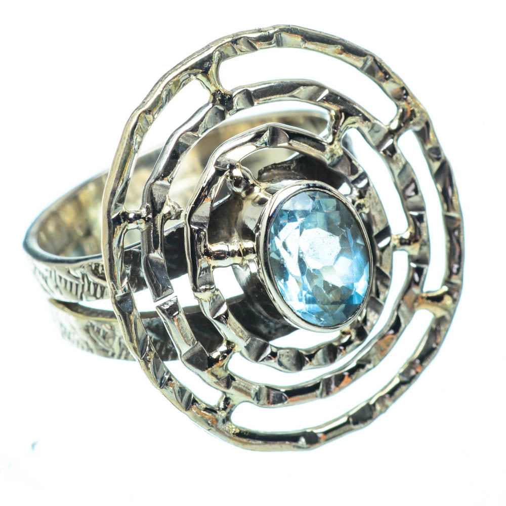 Blue Topaz Rings handcrafted by Anasilvercos - RING32061