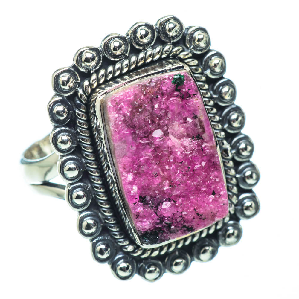 Cobalto Calcite Druzy Rings handcrafted by Anasilvercos - RING32150