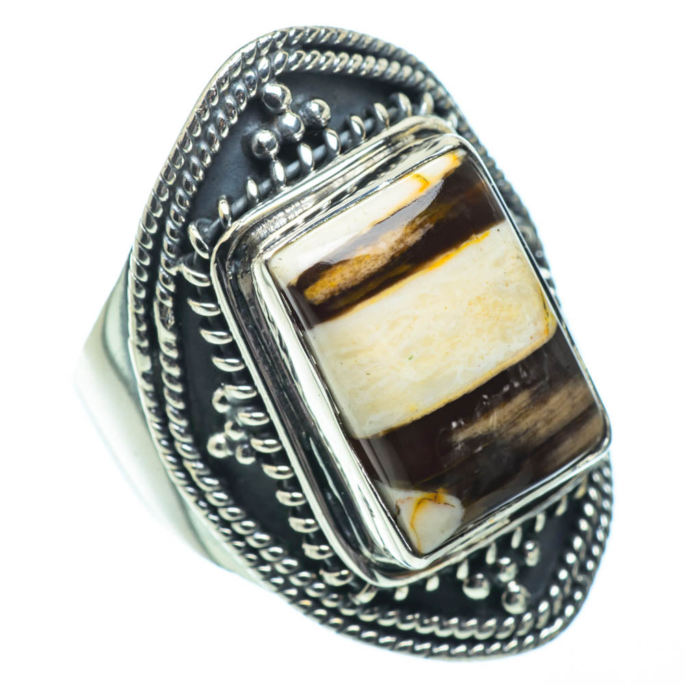 Peanut Wood Jasper Rings handcrafted by Anasilvercos - RING32233