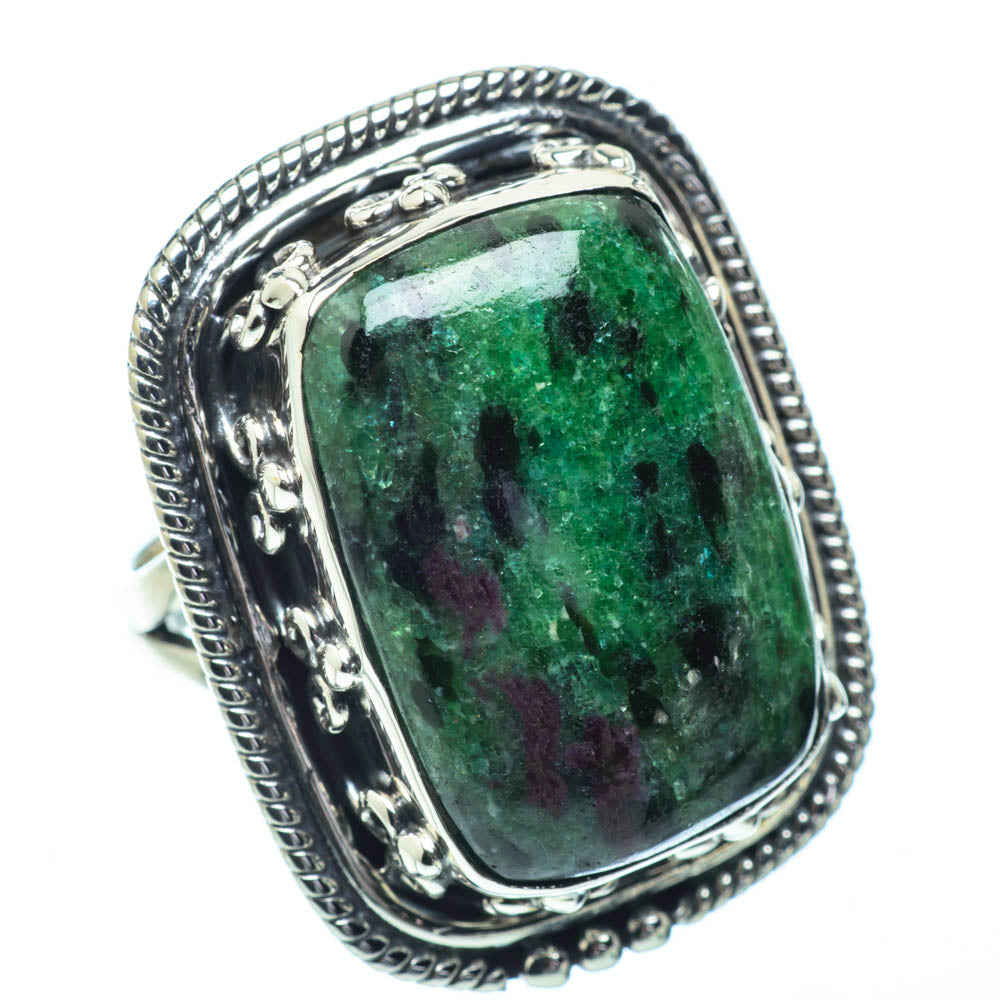 Ruby Zoisite Rings handcrafted by Anasilvercos - RING32308