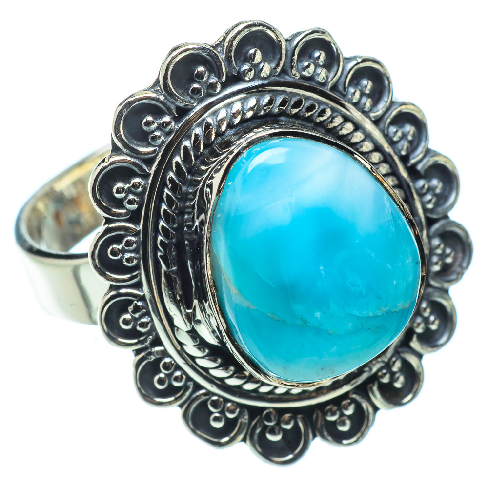 Larimar Rings handcrafted by Anasilvercos - RING32407