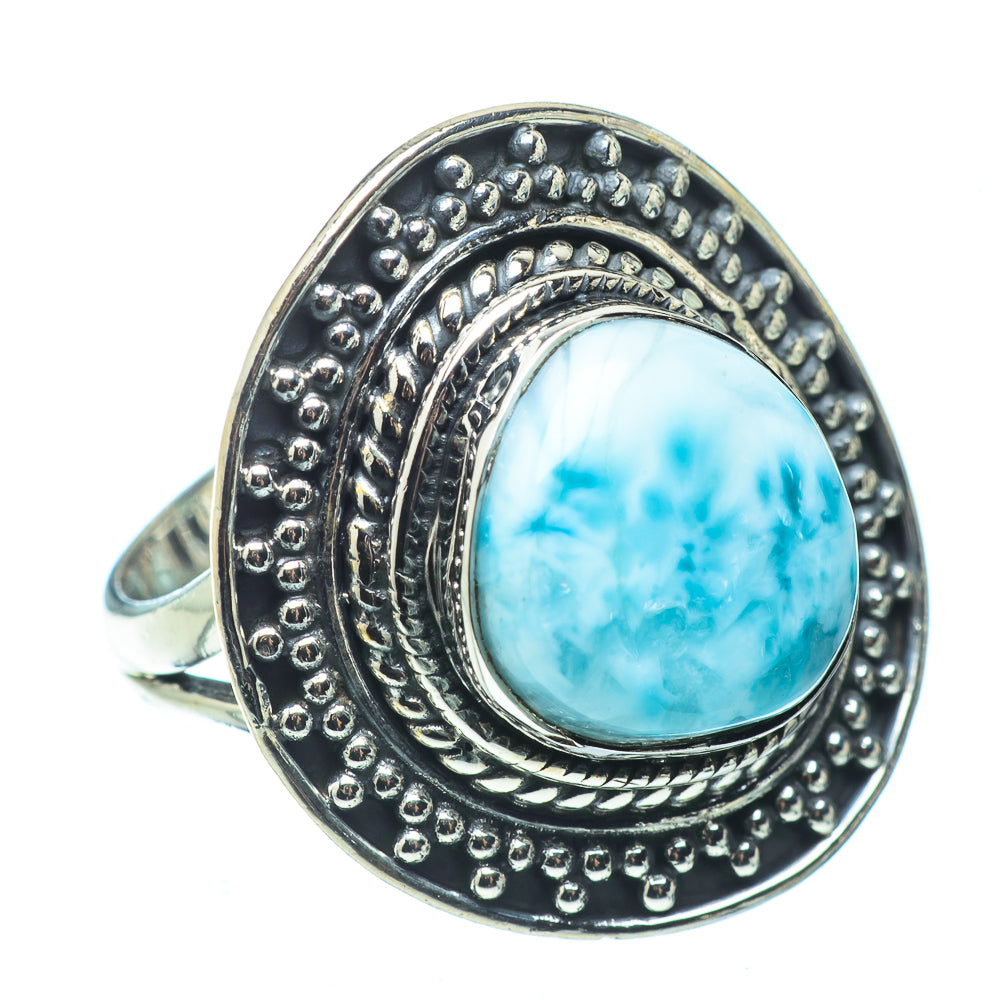 Larimar Rings handcrafted by Anasilvercos - RING32500