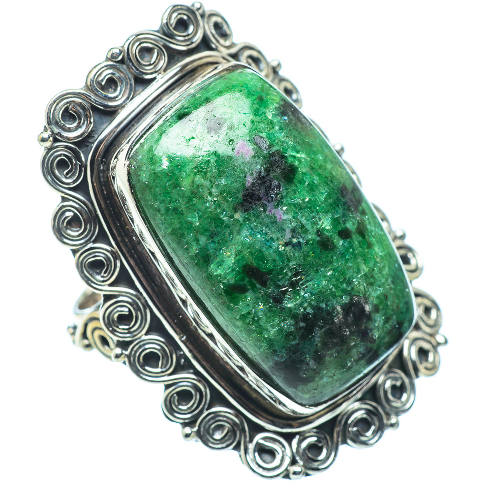 Ruby Zoisite Rings handcrafted by Anasilvercos - RING32645