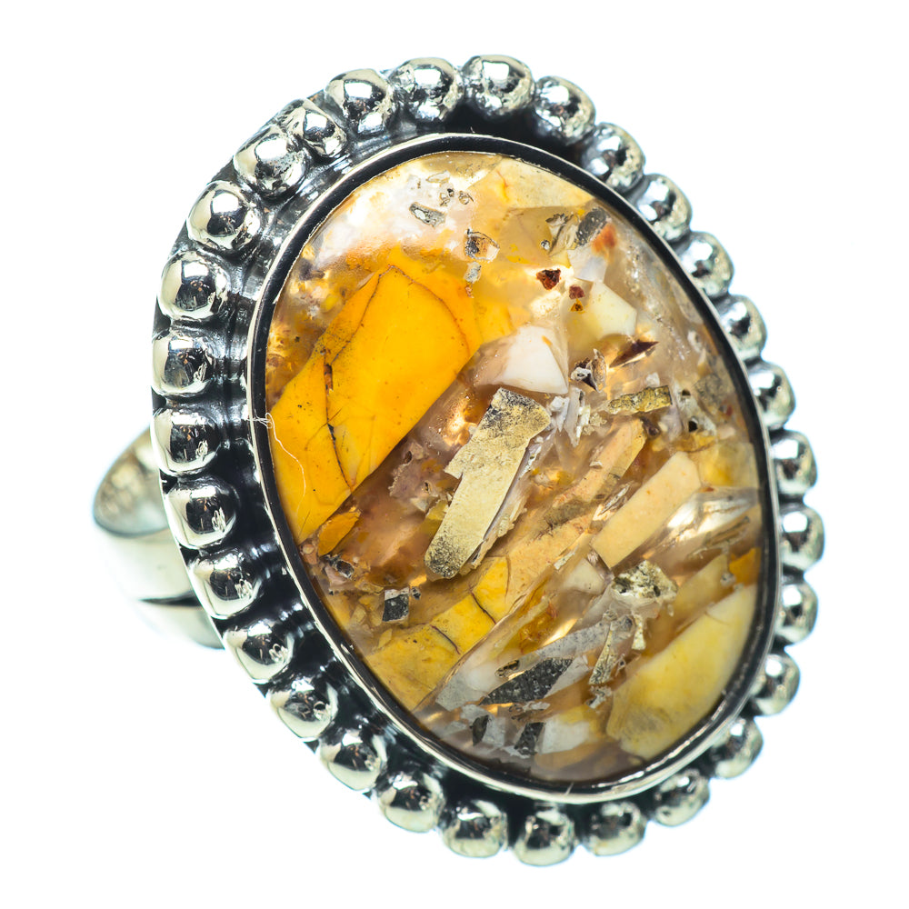 Brecciated Mookaite Rings handcrafted by Anasilvercos - RING32701