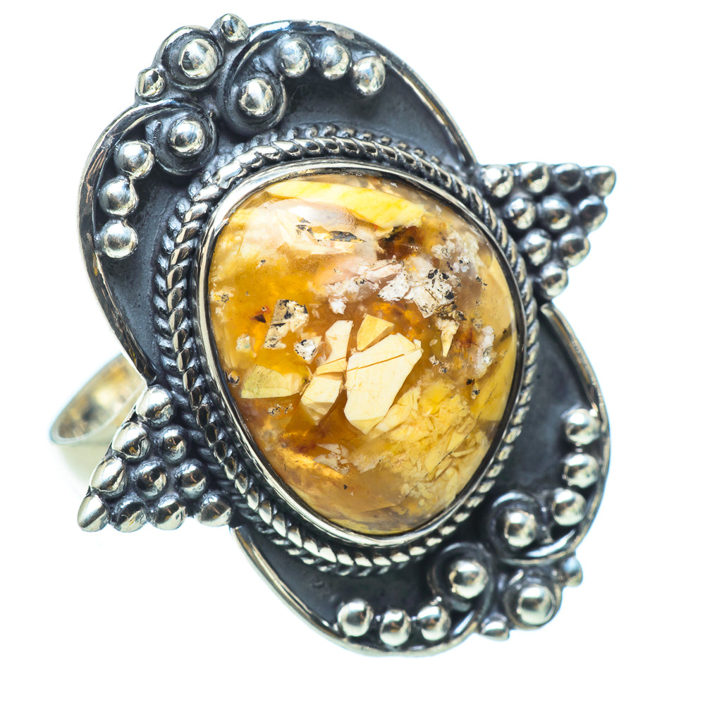 Brecciated Mookaite Rings handcrafted by Anasilvercos - RING32812 - Photo 2