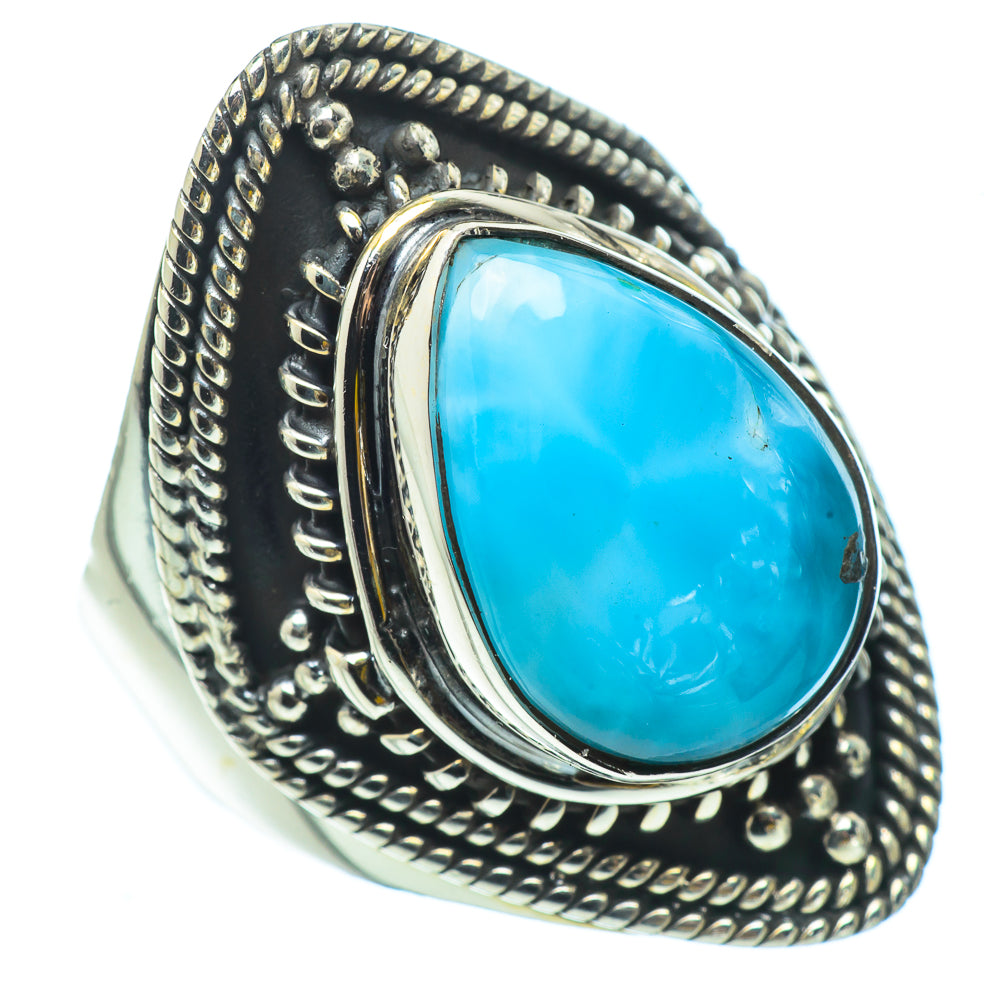 Larimar Rings handcrafted by Anasilvercos - RING32828