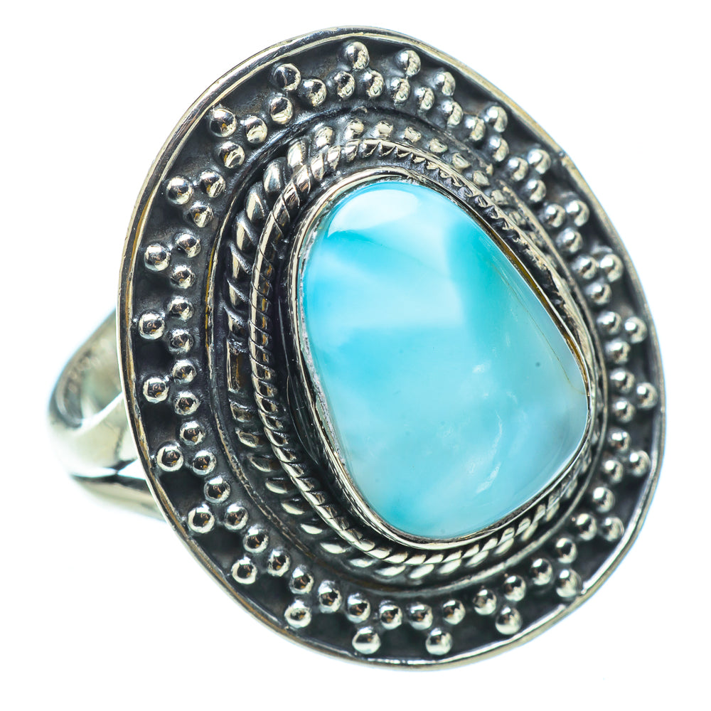 Larimar Rings handcrafted by Anasilvercos - RING32831