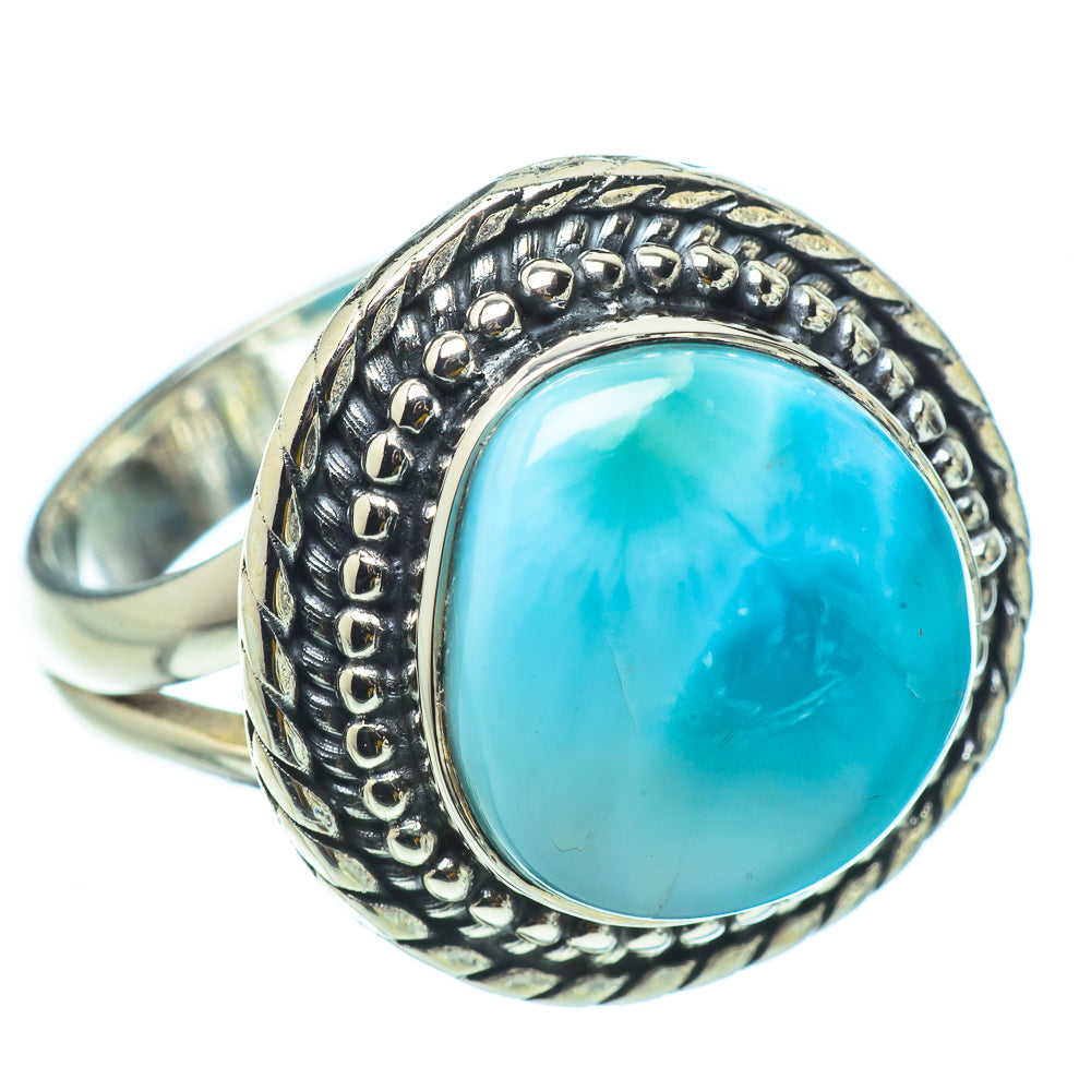 Larimar Rings handcrafted by Anasilvercos - RING32874