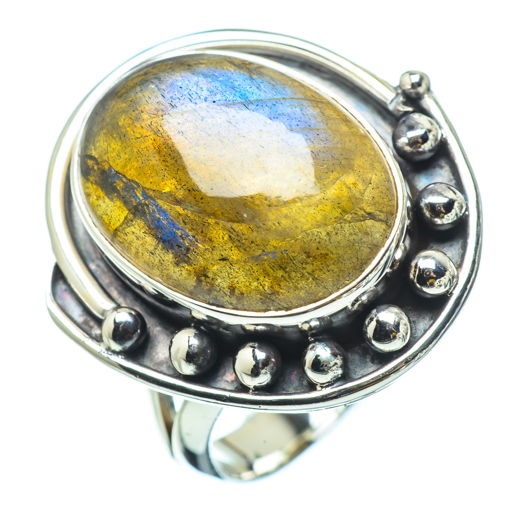Labradorite Rings handcrafted by Anasilvercos - RING32878