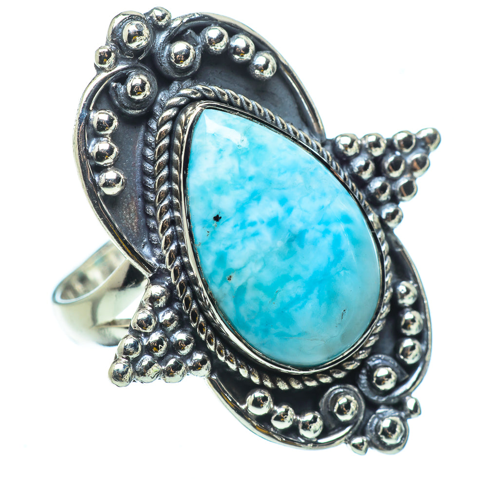 Larimar Rings handcrafted by Anasilvercos - RING32882