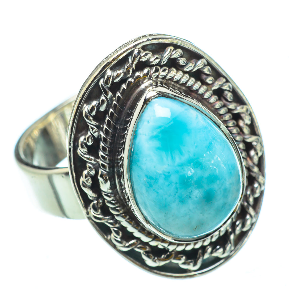 Larimar Rings handcrafted by Anasilvercos - RING32902