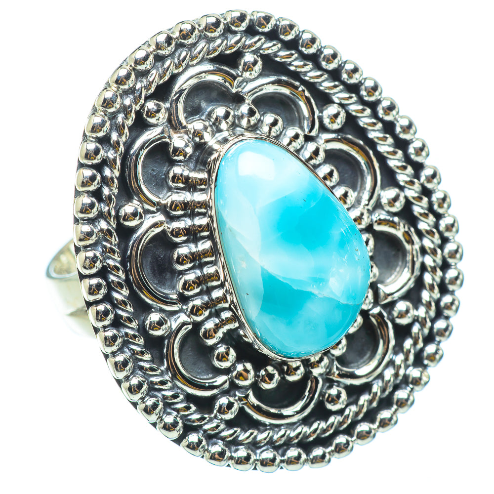 Larimar Rings handcrafted by Anasilvercos - RING33087