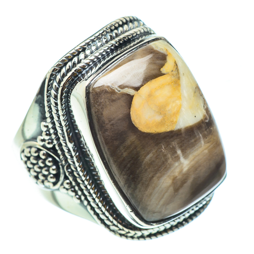 Peanut Wood Jasper Rings handcrafted by Anasilvercos - RING33096