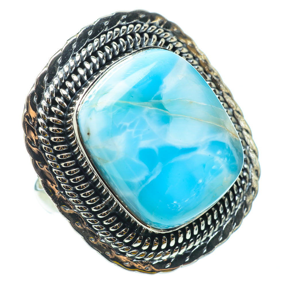 Larimar Rings handcrafted by Anasilvercos - RING33126