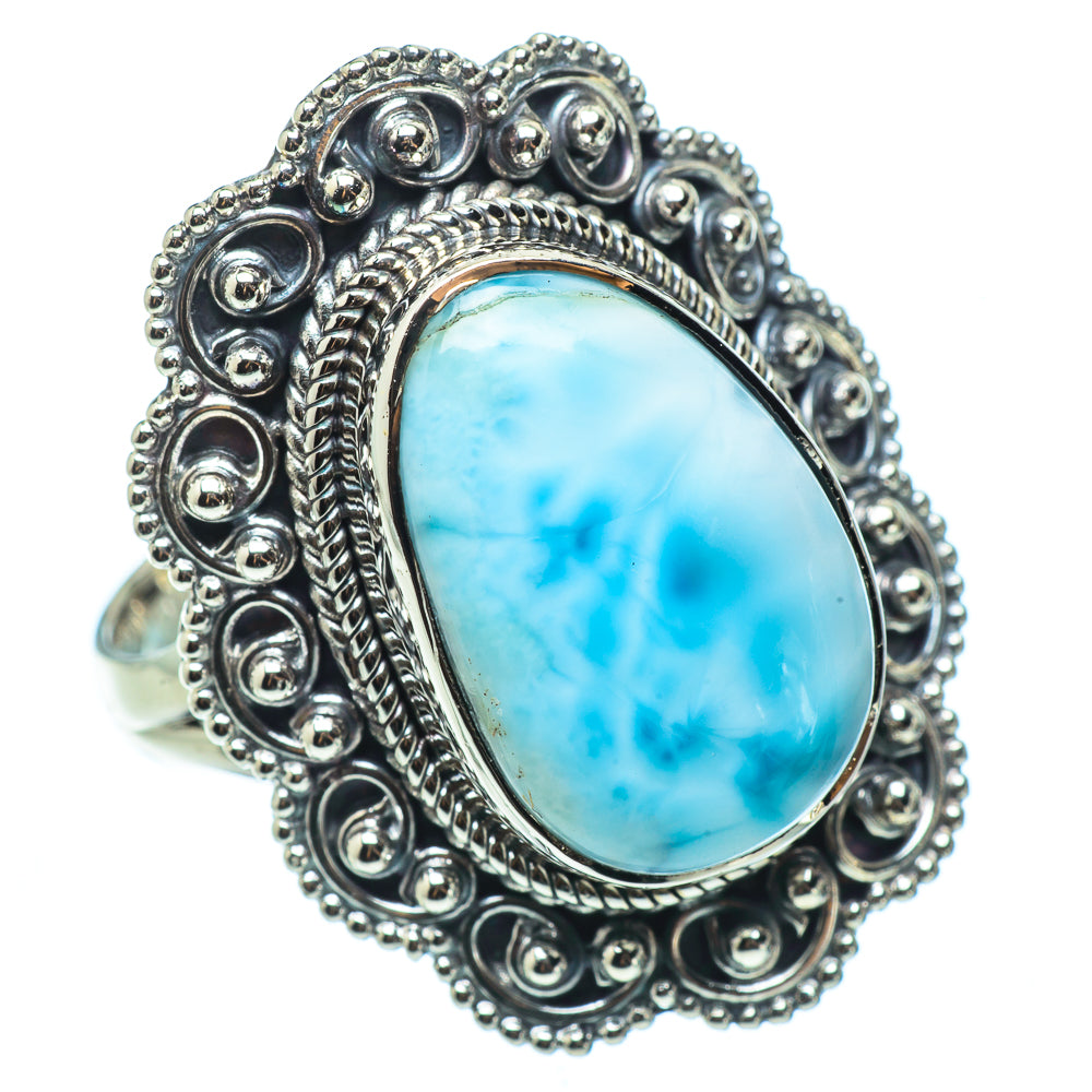 Larimar Rings handcrafted by Anasilvercos - RING33224