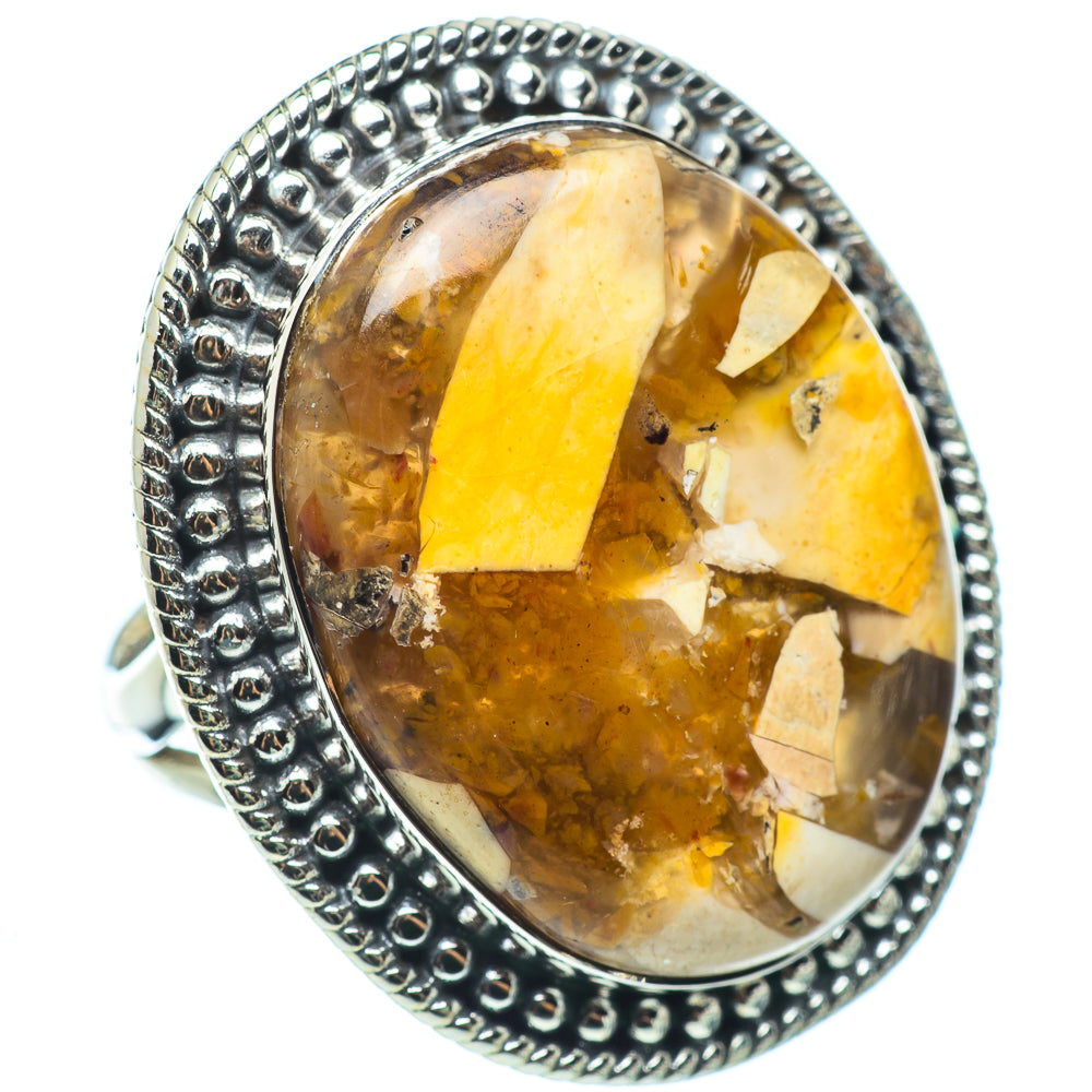 Brecciated Mookaite Rings handcrafted by Anasilvercos - RING33408