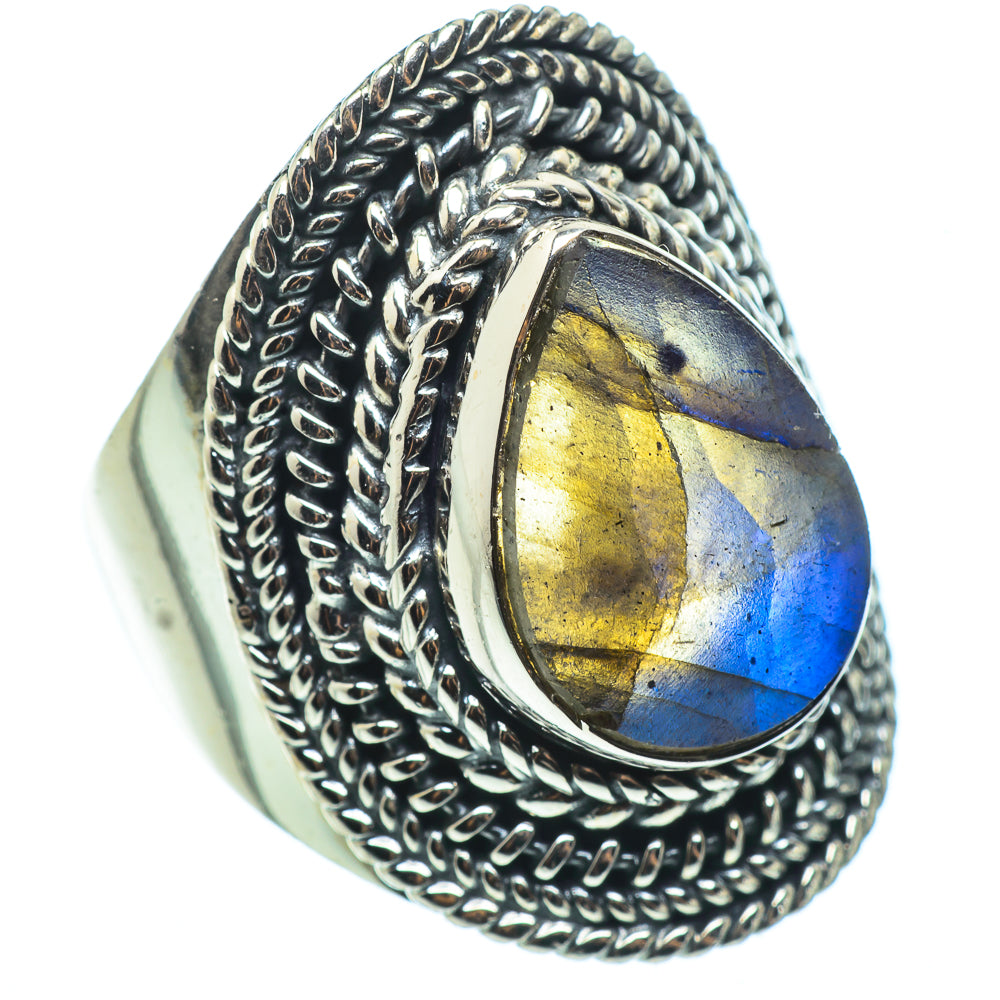 Labradorite Rings handcrafted by Anasilvercos - RING33454