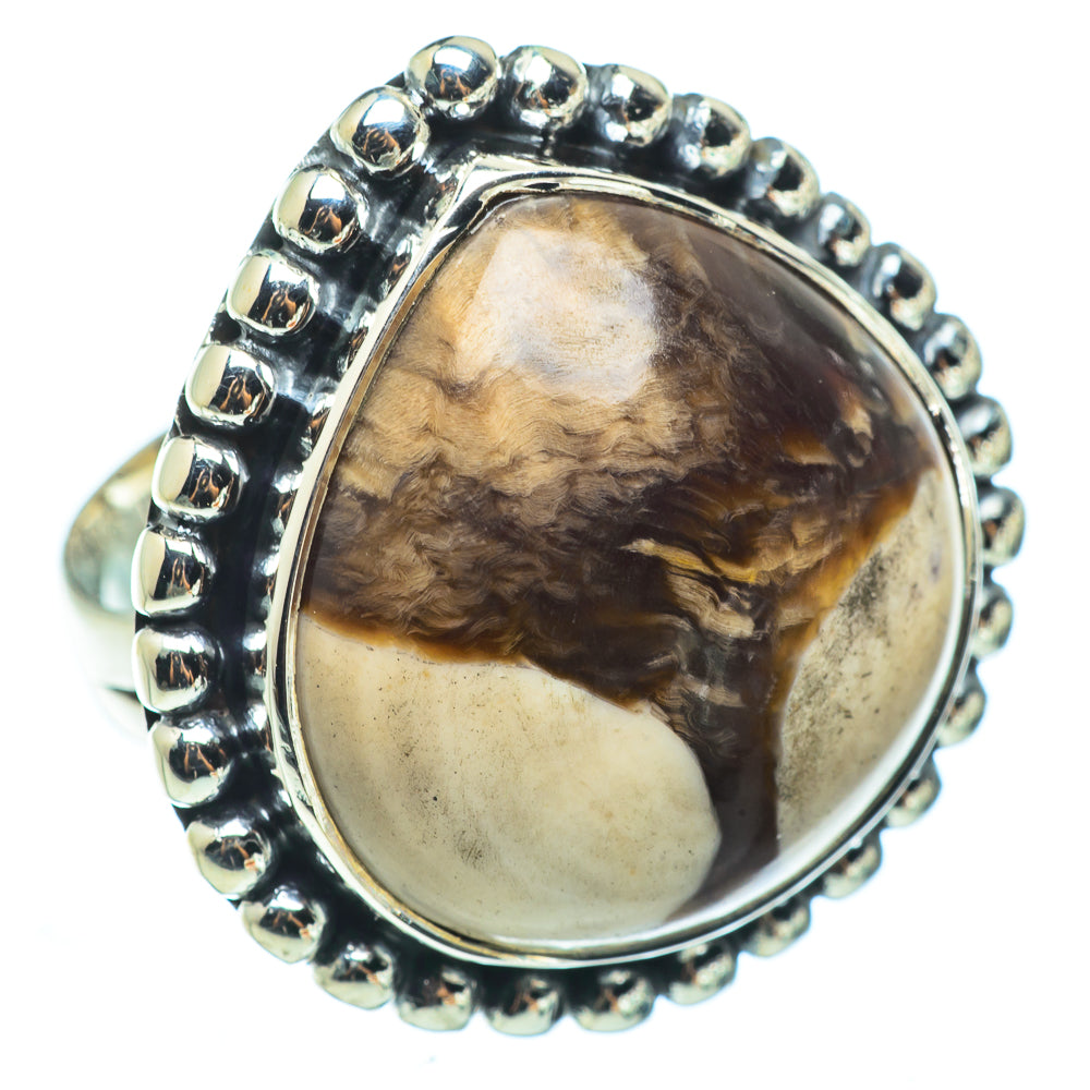 Peanut Wood Jasper Rings handcrafted by Anasilvercos - RING33498