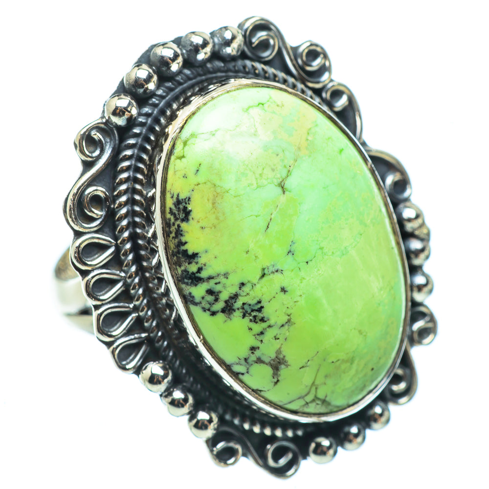 Lemon Chrysoprase Rings handcrafted by Anasilvercos - RING33522