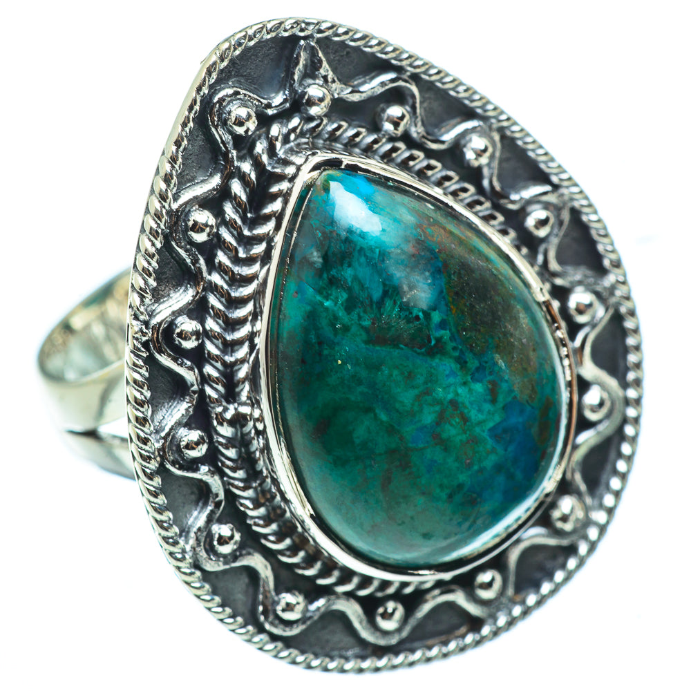 Chrysocolla Rings handcrafted by Anasilvercos - RING33546
