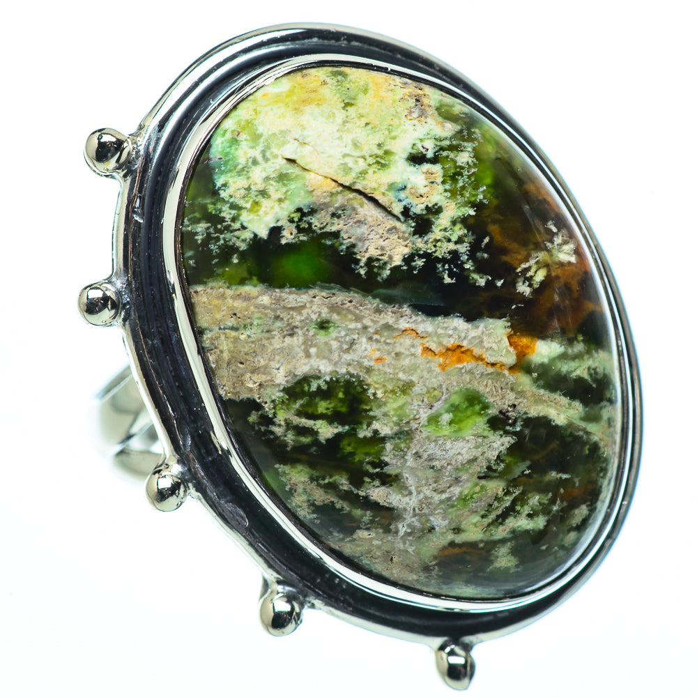 Australian Green Opal Rings handcrafted by Anasilvercos - RING33578