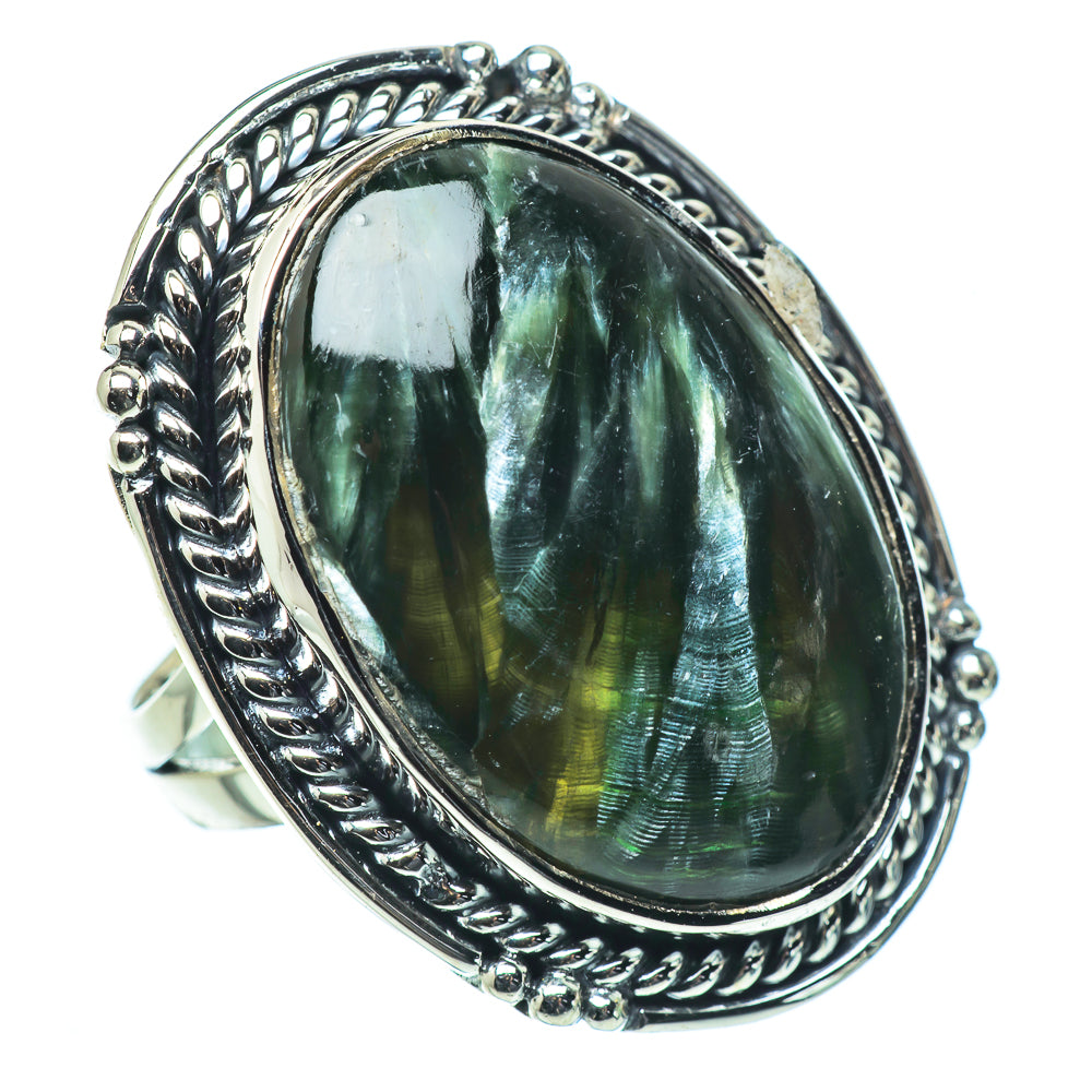 Seraphinite Rings handcrafted by Anasilvercos - RING33614